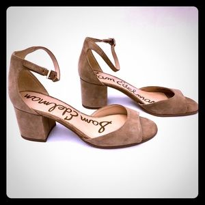 Sam Edelman Susie Suede Heels Oatmeal 7.5 New!!!